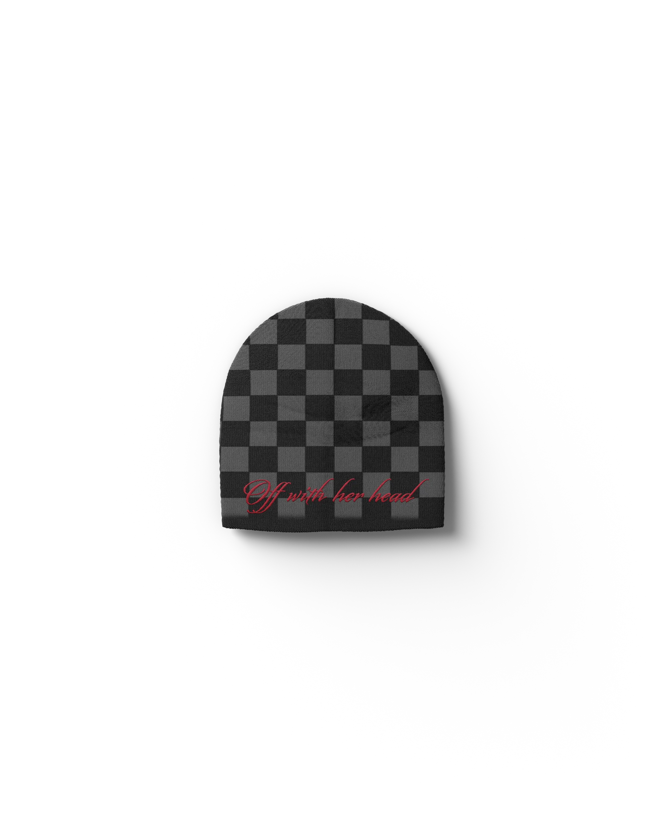 Off With Her Head Gray + Black Beanie - Image 2