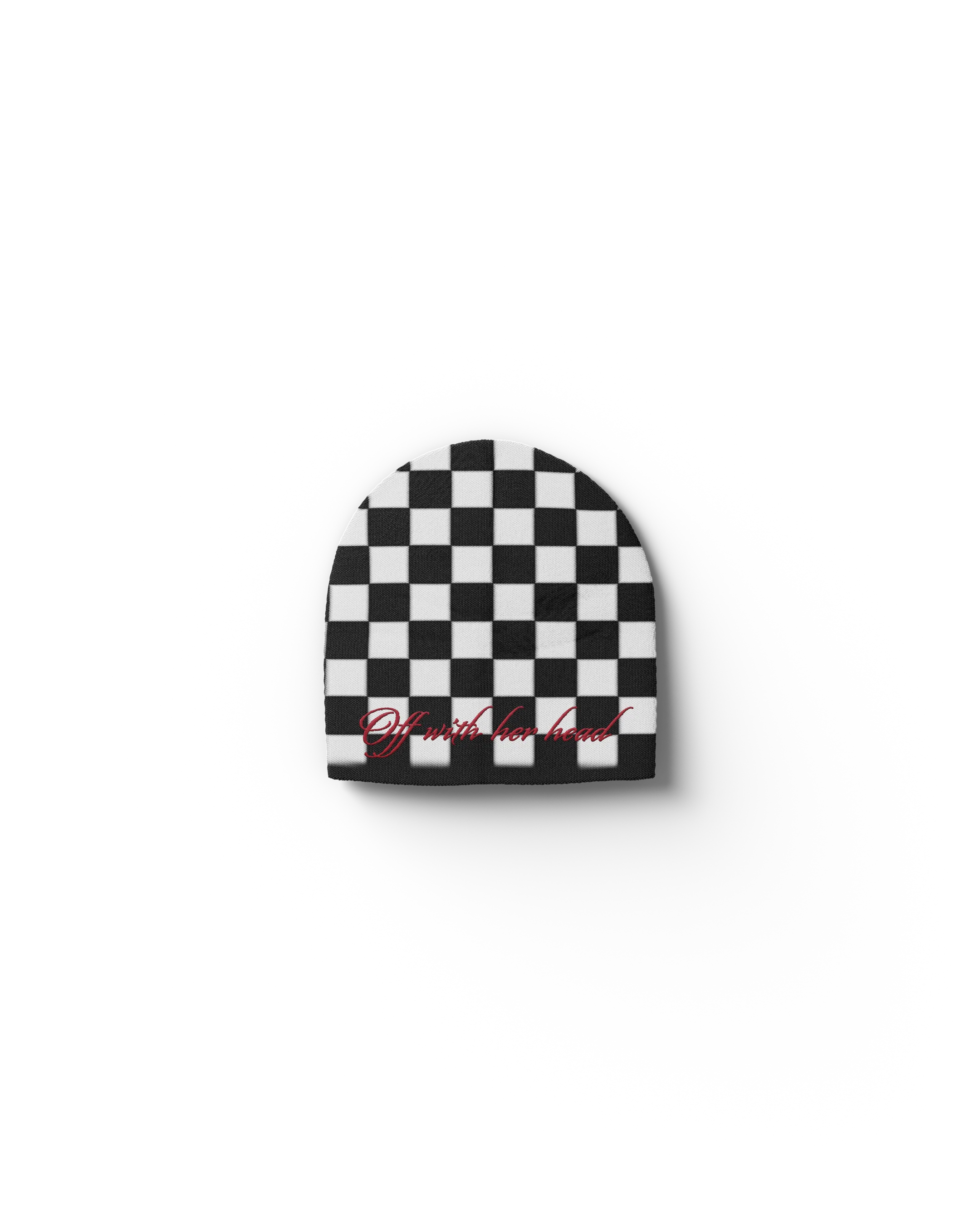 Off With Her Head White + Black Beanie - Image 2