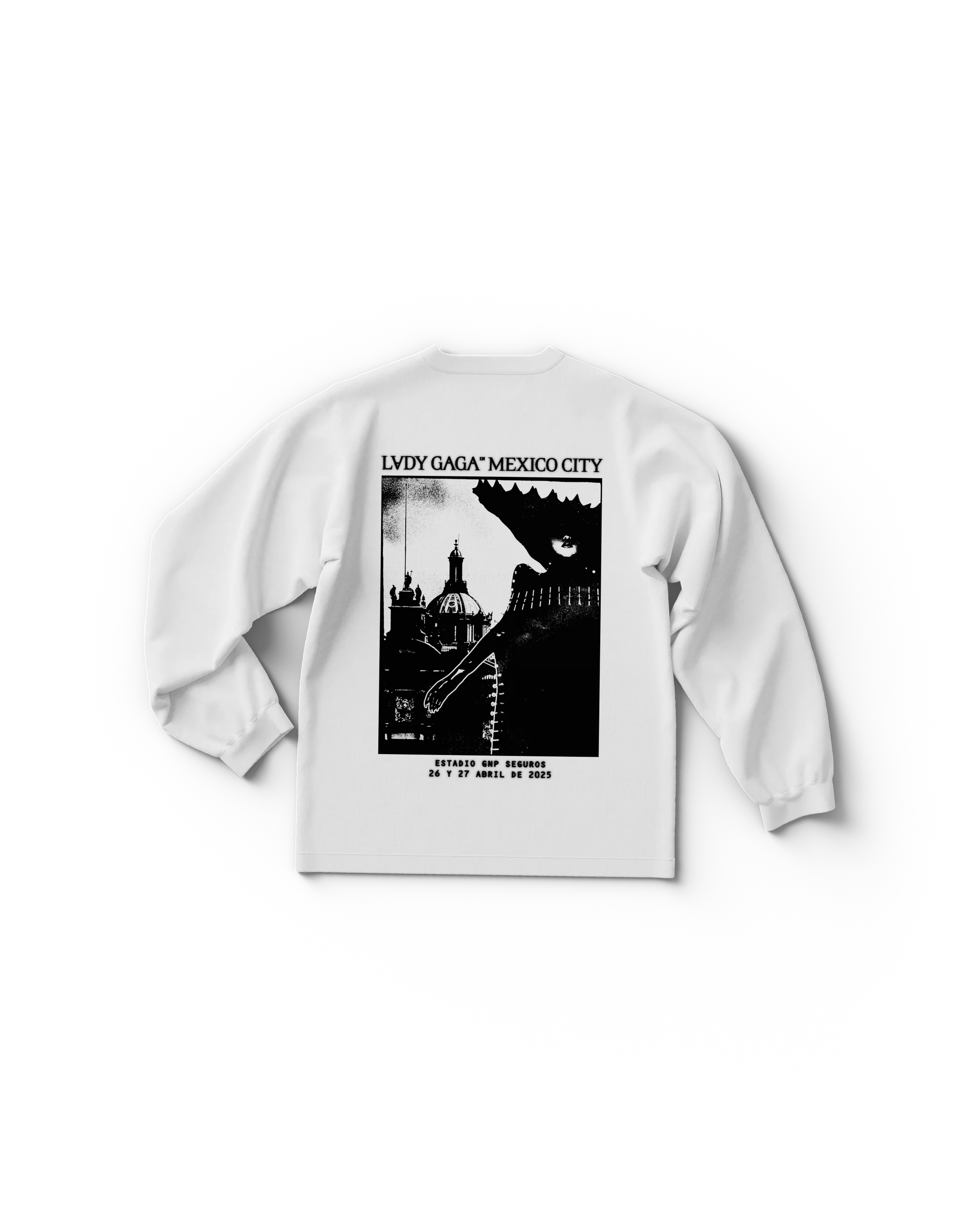 White CDMX Longsleeve T-Shirt - Image 2